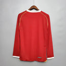 Camisa Retrô Manchester United Manga Longa Nike 2006/07 Masculino Vermelho