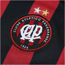 LCamisa do Atlético-PR I 2017 nº 10 Umbro - Listras Preta e Vermelha